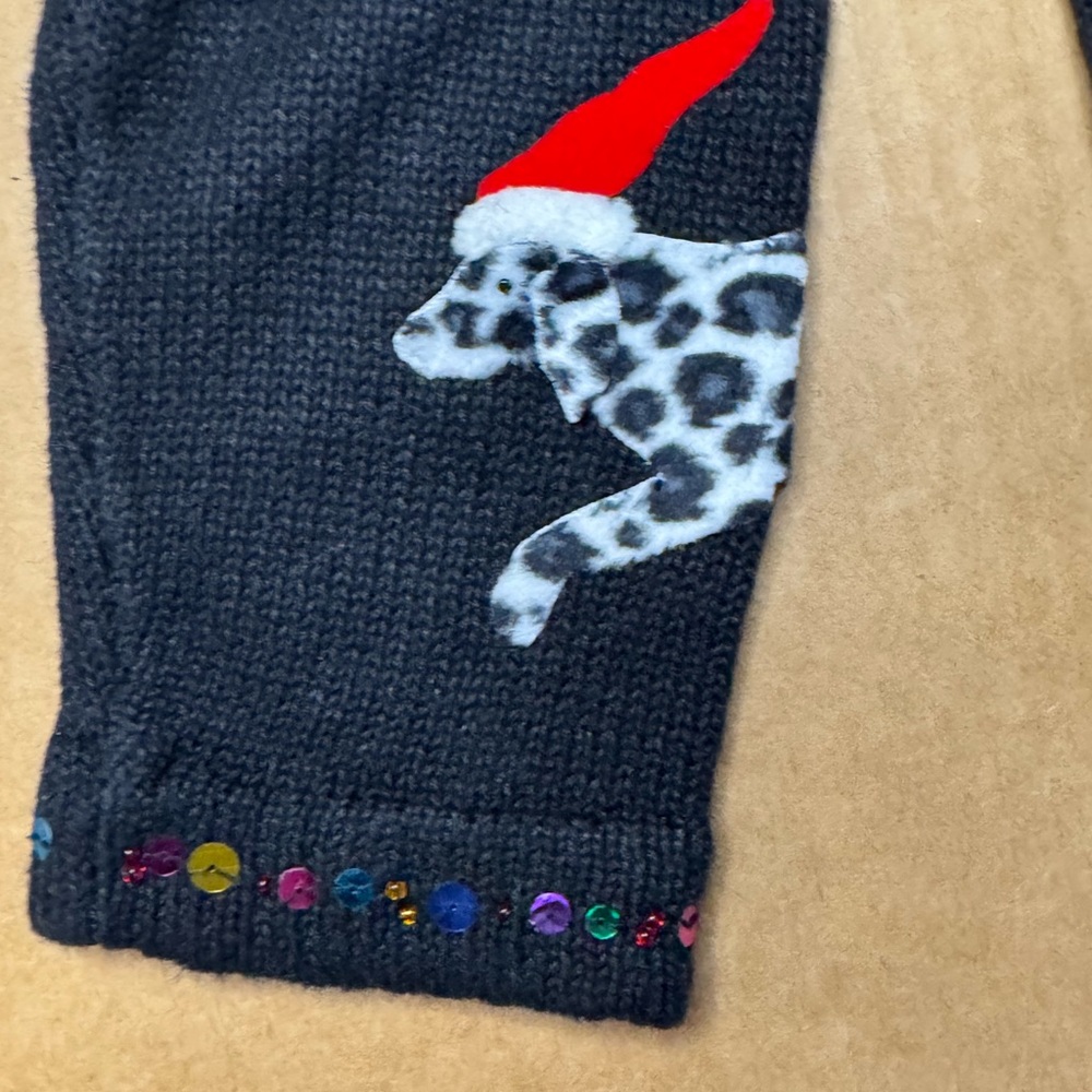 Susan Bristol Festive Black Cardigan with Santa Designs size medium - Picture 8 of 15